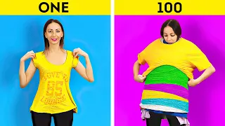 100-layers T-SHIRT Challenge! Have fun with friends! #Shorts