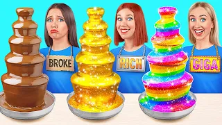 Rich vs Broke vs Giga Rich Food Challenge | Funny Food Situations by Multi DO Challenge