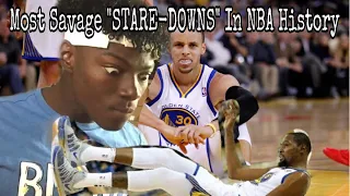 MOST SAVAGE “STARE-DOWNS” IN NBA HISTORY ❗️❕🔥|| 2Litty REACTION VID ||✌🏾🕯