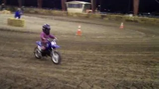 Cute Little Girl On Mini Dirtbike