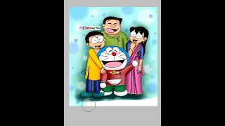 Transforming Doraemon's family into Indians // Doraemon // Indian outfits // Digital Art //Daag Tene