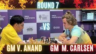 NAPAKATINDI NG GINAWA! MAPAPASIPOL KA DITO! Anand vs Carlsen Tech Mahindra 2023 Round 7