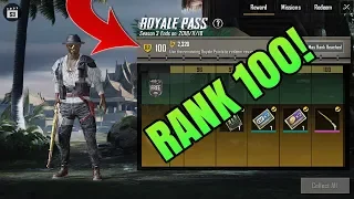 Season 3 MAXED RANK 100! + Crate Opening! | PUBG Mobile