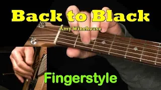 "BACK TO BLACK" by Amy Winehouse | Fingerstyle Guitar + TAB | GuitarNick.com