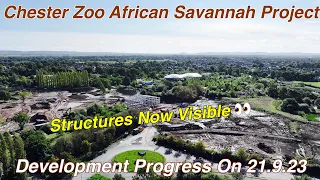 Chester Zoo African Savannah Development by drone on 21.9.23 (Episode 4)