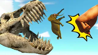 Skeleton Punch vs Dinosaurs Which is Strong Dino Battle ARBS - Animal Revolt Battle Simulator