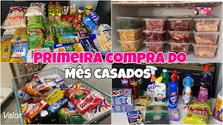 PRIMEIRA COMPRA DO MÊS CASADOS 🛒✨ | com valores - casada aos 17