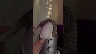 Asmr spoon on microphone