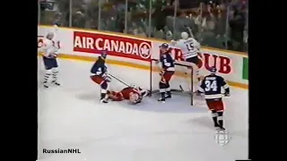 Dmitri Mironov's great pass leads to Dave Andreychuk goal vs Jets (1994)