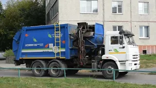 Мусоровоз МК-4554-08 на шасси КамАЗ-65115-50 (А 334 ОВ 122) / KAMAZ garbage truck.