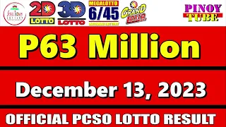 Lotto Result Today 9pm December 13 2023 (Complete Details)