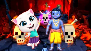 Little Krishna No 1 With Talking Angela In Horror Cave
