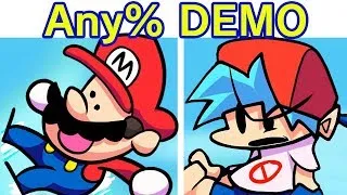 FNF VS Speedrunner Mario - Any% DEMO + Animated Cutscenes (Something about FNF Mod)