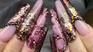 Worst Nail Client Ever, Again - Reverse Ombre Fade - Extreme Acrylic Ballerina