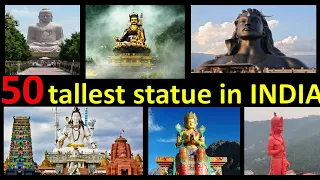 50 Tallest statues in India : comparison