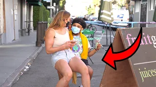 Sitting on Strangers Prank Part 3!