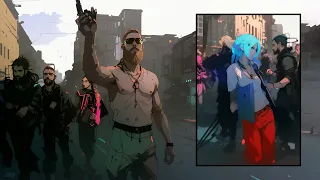 Techno Viking but it's Animated by AI