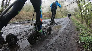 Czwarty Poznański Rajd Terenowy 2023 nartorolkach terenowych i rowerach