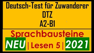 B1/ DTZ | Lesen 5 | Sprachbausteine 13.07.2021