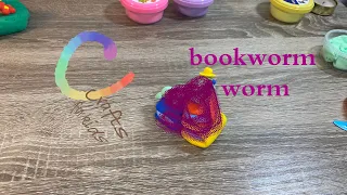 DIY, a bookworm worm :) clayart, cute and easy craft for everyone