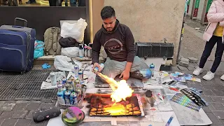 Amazing Spray Paint Artist - Rome, Italy [4K] #viral #travel