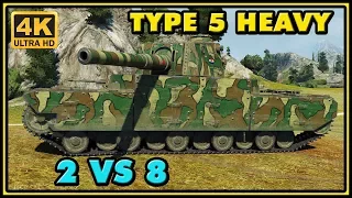 World of Tanks | Type 5 Heavy - 7 Kills - 10,4K Damage - 2 VS 8 Gameplay