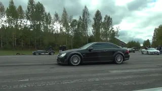 Mercedes SLS AMG vs Mercedes CLK63 AMG Black Series Kompressor by LarsK vs Audi R8 GT Spider