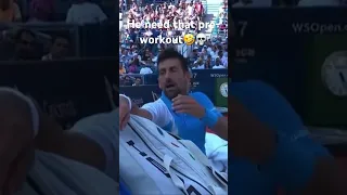 Frustrated Novak Djokovic Asks for Creatine #djokovic #sport #alcaraz #shorts #usa #serbia #funny