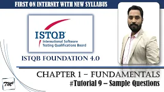 ISTQB FOUNDATION 4.0 | Tutorial 9 | Sample Questions on Chapter 1 | ISTQB Foundation Sample Question