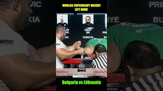 Epic armwrestling match between Georgy Tsvetkov (Bulgaria) and Saulius Abromaitis (Lithuania)