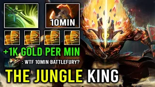 How to Fast Jungle 10Min Battle Fury +1K GPM Super Saiyan Juggernaut vs Hard Carry Sven Dota 2