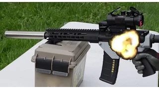 Test Fire: 3D Printed AR 15 Lower Receiver 300 AAC Blackout Suppressed (Vanguard)