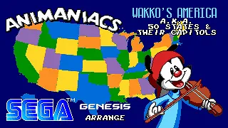 Animaniacs - Wakko's America (50 States & Their Capitols) - Sega Genesis arrange