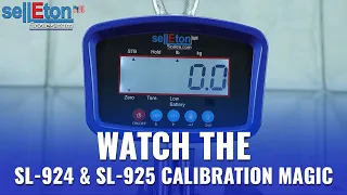 SellEton SL-924, SL-925 Crane scale series calibration process!