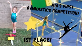 Mia's First Gymnastics Competition (She Got 1st!!!)