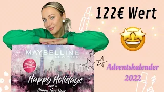 SO GUT 😍 MAYBELLINE NEW YORK ADVENTSKALENDER 2022 + VERLOSUNG - 122 € Wert ! Mrsbibii