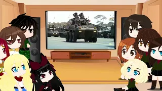 Girls und Panzer and GATE react to random videos | Gacha Club Reaction Part 28 ( 2/3 )