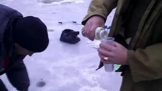 Зимняя рыбалка на реке Петровка 02.01.2016
