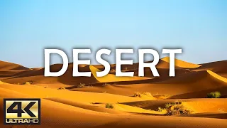 FLYING OVER DESERT 4K UHD - Relaxing Oriental Music With Beautiful Sand Dunes Videos of SAHARA