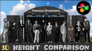 Height Comparison | Famous Drummers (3D Comparison)