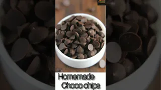 Choco chips | Homemade choco chips | Only in 1 ingredients #Chocochips #chocolatechips #shorts
