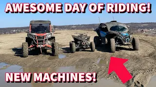 MUDDY TRAIL RIDES AND HILL CLIMBS ON THE YAMAHA YFZ450R, CAN AM X3 TURBO XRC AND MAVERICK SPORT XRC!