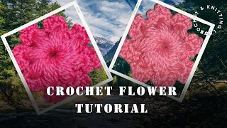 Crochet easy Knitting flower 🌸pattern making 🥰Crochet knitting patterns