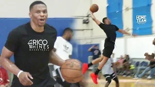 Russell Westbrook, Darren Collison, Dante Exum, Stanley Johnson at Rico Hines UCLA Run!