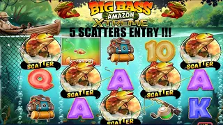 5 SCATTERS BIG BASS AMAZON XTREME - FIRST TIME - EPIC WIN WITH 3X 10X MULTIPLIER - BONUS BUY ONLINE