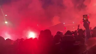 Onthaal spelersbus Feyenoord na winst in de klassieker!!