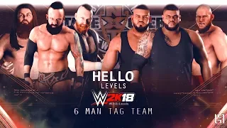 WWE 2K18 Sanity vs The Authors of Pain with Lars Sullivan | WWE 2K18 6 Man Tag Team Match