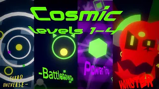 First four levels of Cosmic! - Project Arrhythmia storyline by nukegameplay (me)
