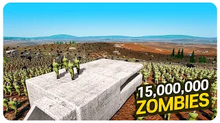 15 MILLION ZOMBIES vs WW2 FIREBASE - Ultimate Epic Battle Simulator 2 UEBS 2