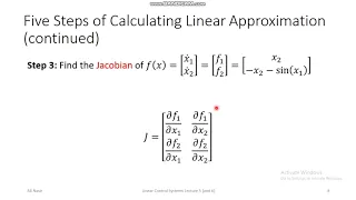 Linear Control Systems Lectures 5 and 6 Linear Approximation of Nonlinear Systems